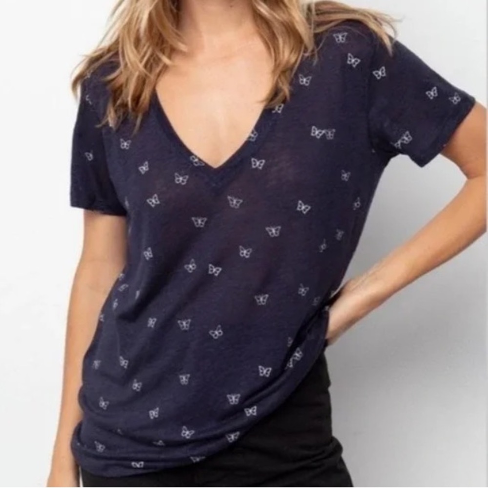 Rails Cara Butterfly tee in Navy